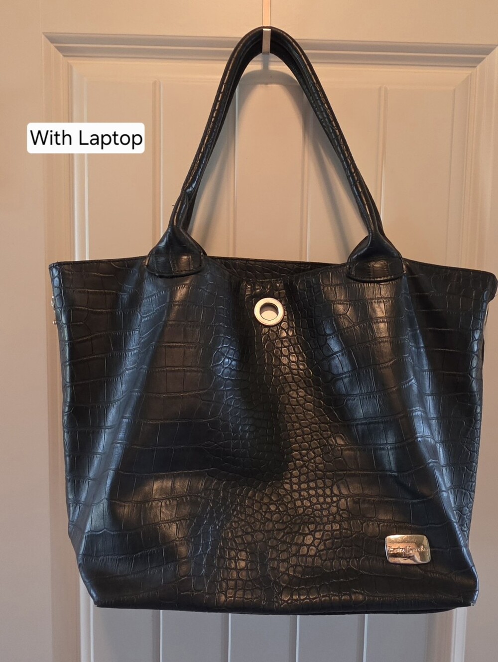 [Betty Barclay] Black Leather ♡♡ Over The Shoulder Purse - Picture 15 of 16